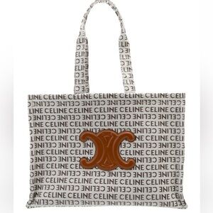 Authentic Celine Large Cabas Thais with all-over Celine